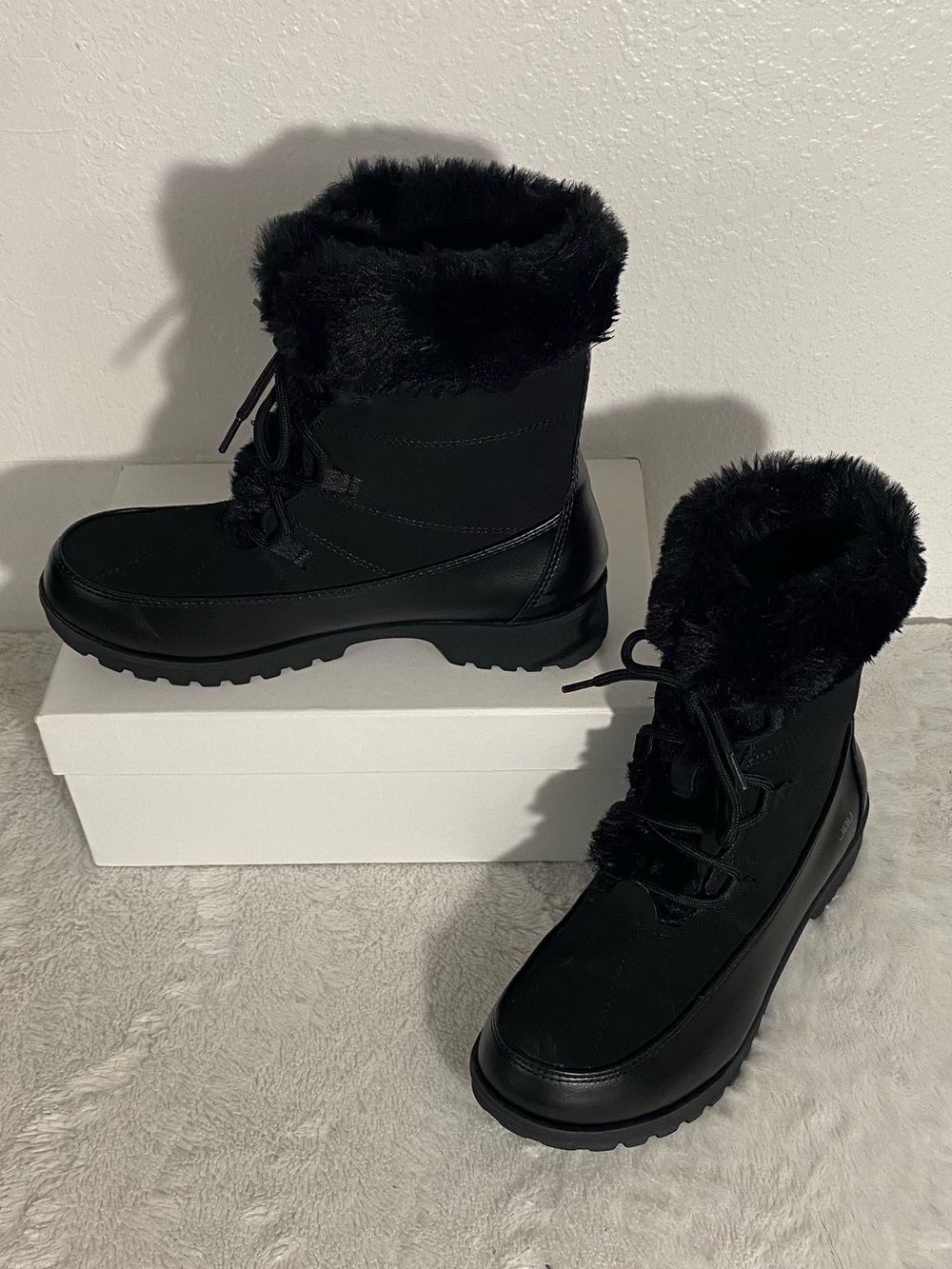 JBU Colorado Black Vegan Lace Up Boots Women’s Size 7M
